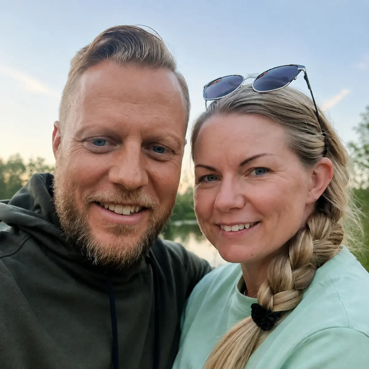 Jessica och Mattias på Poolvision